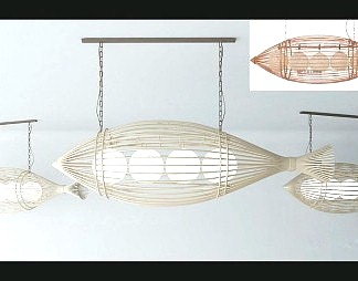 现代异形吊灯3D模型下载
