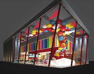 现代展厅3D模型下载