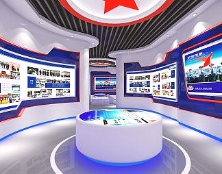 现代展厅3D模型下载