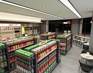 现代便利店3D模型下载