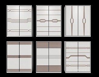 现代衣柜3D模型下载
