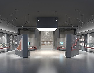 现代展厅3D模型下载