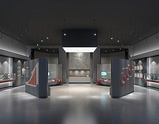 现代展厅3D模型下载