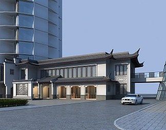 中式建筑3D模型下载