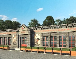 新中式建筑3D模型下载