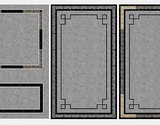 新中式地砖3D模型下载