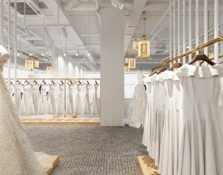 工业LOFT婚纱店3D模型下载
