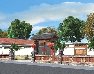 新中式古建3D模型下载