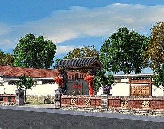 新中式古建3D模型下载