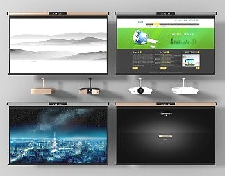 现代投影仪3D模型下载