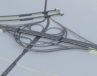 现代道路3D模型下载