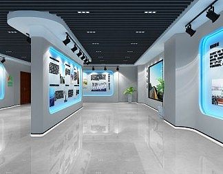 现代展厅3D模型下载