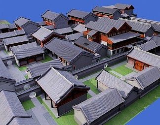 新中式古建3D模型下载