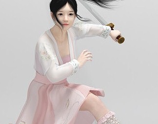 现代女人3D模型下载