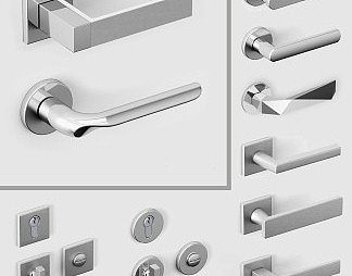 现代门把手3D模型下载