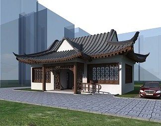 中式古建3D模型下载