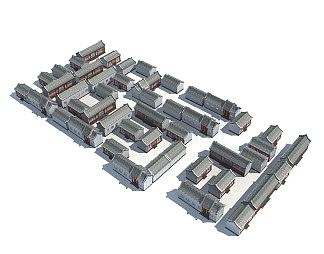 中式古建3D模型下载