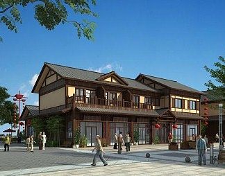 中式古建3D模型下载