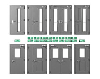 现代消防门3D模型下载
