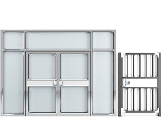 现代大门3D模型下载