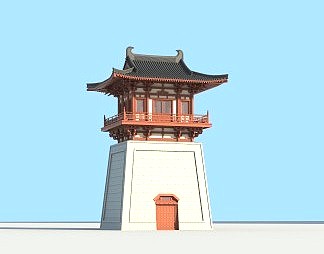 中式古建3D模型下载