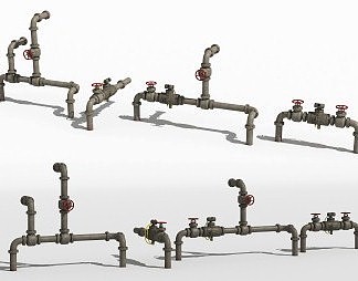 工业LOFT管道3D模型下载