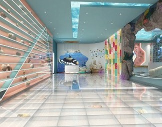 现代水族馆3D模型下载