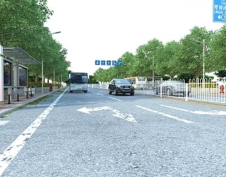 现代道路3D模型下载