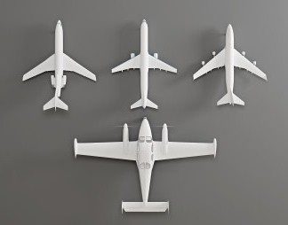 现代飞机3D模型下载