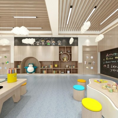 北欧幼儿园美工室VR全景3d模型