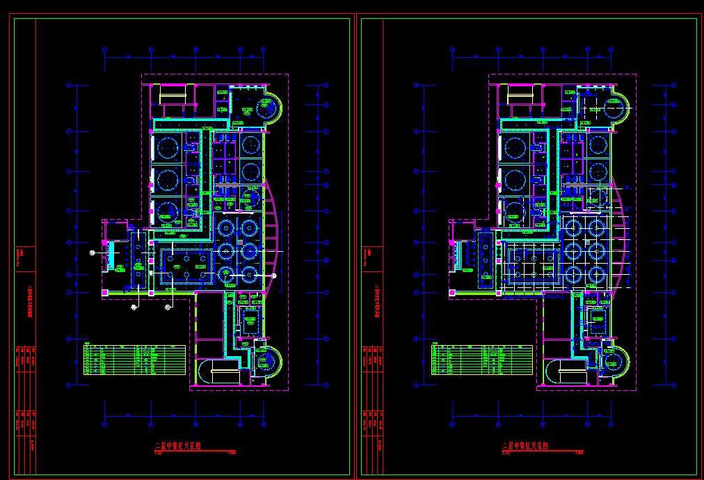 现代餐厅CAD设计图，餐厅CAD设计图纸下载
