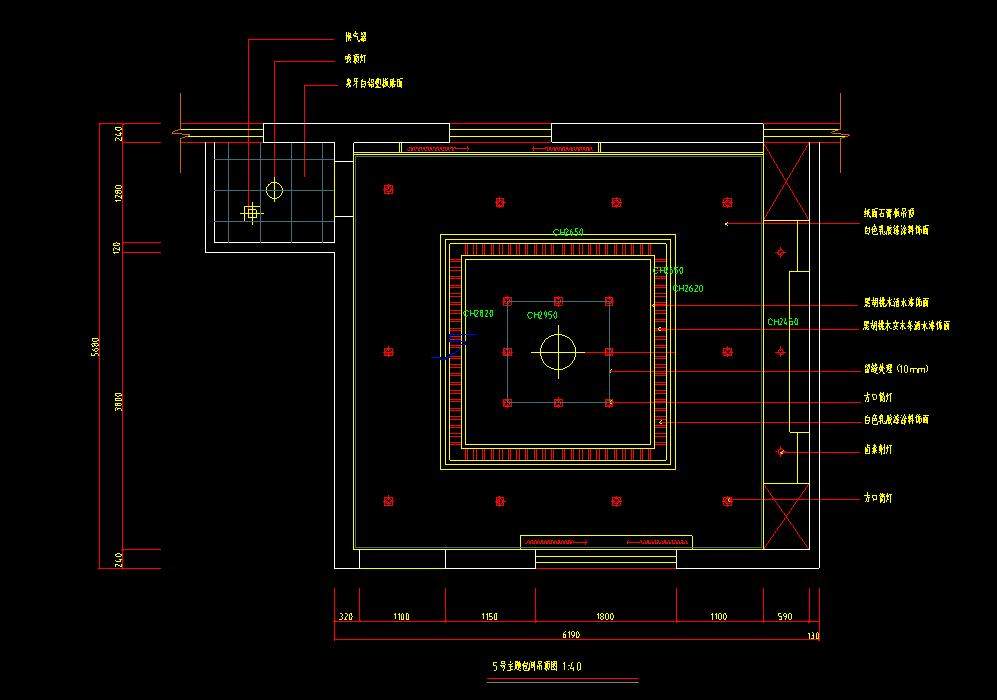 大观园中式餐馆设计施工图CAD图纸，餐馆CAD设计图纸下载