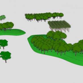 景观常用的2D树小集合SU模型下载_sketchup草图大师SKP模型