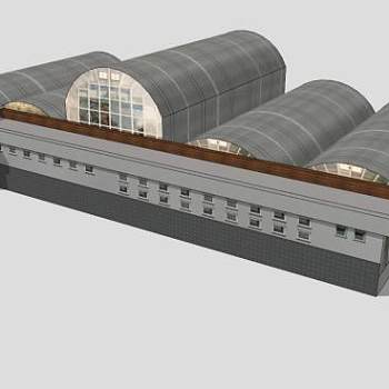 蔬菜植物温室大棚SU模型下载_sketchup草图大师SKP模型