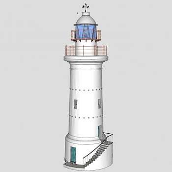 欧式灯塔SU模型下载_sketchup草图大师SKP模型