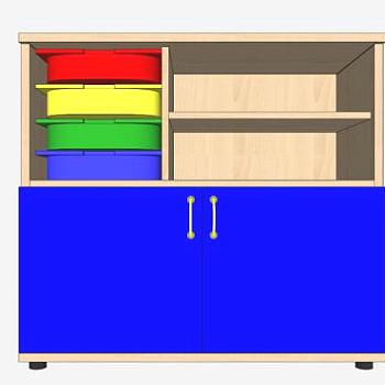 蓝色儿童柜子SU模型下载_sketchup草图大师SKP模型