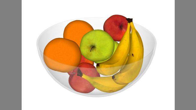 水果盘香蕉苹果橙子梨子SU模型下载_sketchup草图大师SKP模型
