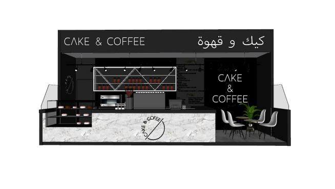 现代咖啡馆咖啡厅门面SU模型下载_sketchup草图大师SKP模型