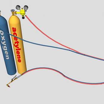 氧气乙炔瓶SU模型_su模型下载 草图大师模型_SKP模型