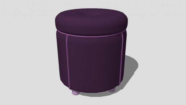 展示店铺紫色沙发坐凳SU模型下载_sketchup草图大师SKP模型
