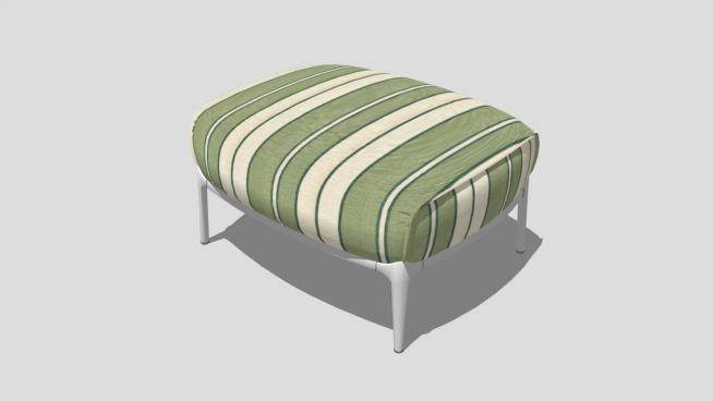 现代绿色沙发凳坐凳SU模型下载_sketchup草图大师SKP模型