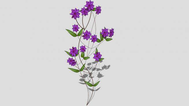 紫色花卉植株sketchup模型下载_sketchup草图大师SKP模型