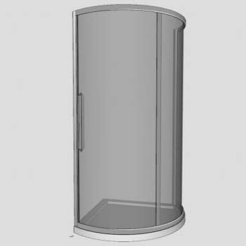 淋浴间玻璃隔断SU模型下载_sketchup草图大师SKP模型