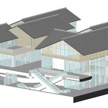 成都太古里su模型下载_sketchup草图大师SKP模型