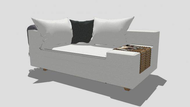 现代沙发抱枕SU模型下载_sketchup草图大师SKP模型