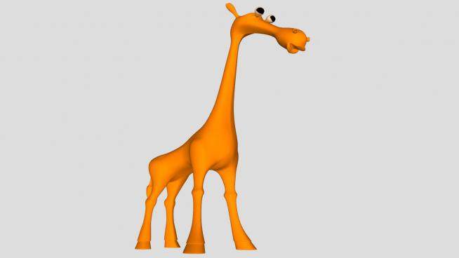 长颈鹿玩具SU模型下载_sketchup草图大师SKP模型