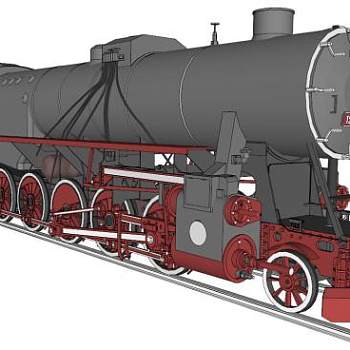 火车雕塑su模型下载_sketchup草图大师SKP模型