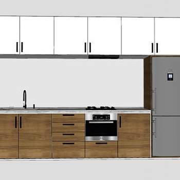 厨房橱柜吊柜SU模型下载_sketchup草图大师SKP模型