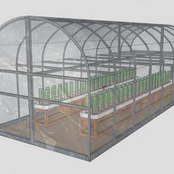 植物培育阳光房SU模型下载_sketchup草图大师SKP模型