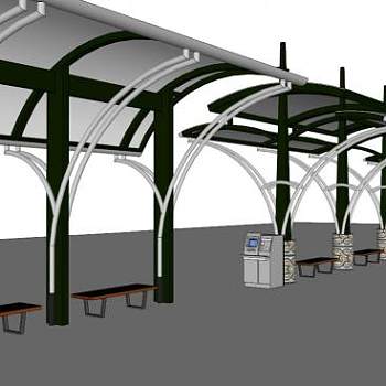 轻钢雨棚su模型下载_sketchup草图大师SKP模型